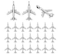 CRAFTYMELODY Breloques D'Avion en Argentque 80 pièce Pendentifs avec Boucle en Alliage pour Kit de Fabrication de Bijoux