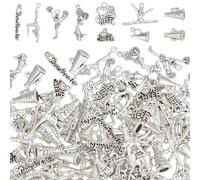 CRAFTYMELODY Breloques de Pom Pom Girl 100 styles Pendentifs en Alliage de Style Tibétain Breloques en Argent Antique Breloques de Sport de Gymnastique