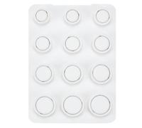 CRAFTYMELODY Kit de Mesure de Bagues (12 à 4 tailles) 15 tailles de Bagues Outil de Mesure de Bijoux en Plastique Blanc Trouvez Votre Taille de Doigt Fabrication de Bijoux