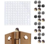 CRAFTYMELODY Lot de 24 mini charnières en forme de hérisson, 3 styles, vintage, noir, décoration de la maison pour charnières de porte, décoration miniature, pendaison de crémaillère, amoureux des