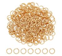 CRAFTYMELODY Lot de 300 anneaux Ouverts en Acier Inoxydable Plaqué Or 304 carats Connecteurs de 24mm pour Porte Clés Fabrication de Bijoux