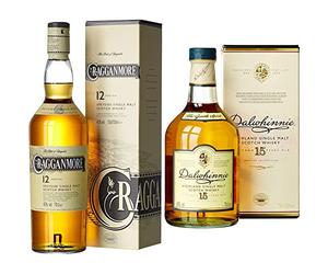 Cragganmore 12 Years Old Single Malt Scotch Whisky 70 cl & Dalwhinnie 15 Years Old Highland Single Malt Scotch Whisky 70 cl