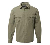 Craghoppers Homme Mens Kiwi Long Sleeved Shirt, Chemise De Randonnée, Pebble, L EU