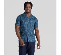 Craghoppers Men's Crag Passport Short-Sleeve Shirt PosdnBlu Prt Petit Male
