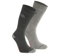 Craghoppers - Nosilife Travel Twin Pack Socks - Chaussettes de randonnée - EU 39-42 - black pepper / mid grey