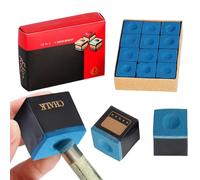 Craie Billard Boîte,12pcs Billard Craie Bleu,Craie Billard,Cue Chalk,Chalk Billiard,Bleu Billard,Pool Chalk,Billard Bleu,Craies pour Crampons De Billard,Antidérapant Craie Intérieur Sport Accessoires