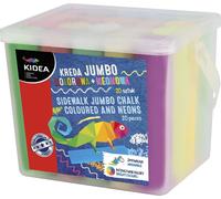 Craie colorée JUMBO + néon 20 pièces Kidea