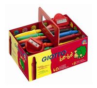 Craie coloriage giotto be-bè résistante coloris assortis coffret scolaire 40 craies 2 taille-crayons offerts