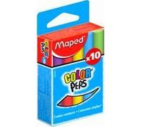 Maped Craies couleurs rondes pour tableau – Étui de 10