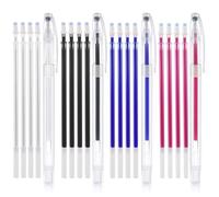 Craie Couture, Crayon Couture Tissu Effacable-Stylo 4 Couleurs Effacable, Avec 20 Recharges et 4 Coquilles de Stylo, Feutre Effacable Idéal Pour Marquage de Tissus, Quilting et Accessoires de Couture