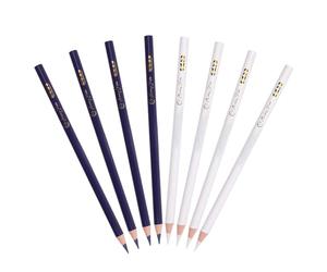 Craie couture tissu Marqueurs de couture de haute qualité Faciles à nettoyer Crayon papier, Pour la couture marques de coupe dessin ligne et Tracer et Modifier Tissus(4 blanc 4 bleu)