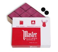 Craie de billard Master Chalk, qualit sup rieure, 1 douzaine, fabriqu e aux tats-Unis, + 2 pastilles de qualit pour table de billard (bleues)