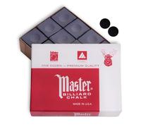 Craie de billard Master de qualit sup rieure (1 douzaine) - Fabriqu e aux tats-Unis + 2 pastilles de qualit pour table de billard (anthracite)
