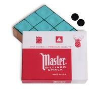 Craie de billard Master de qualit sup rieure (1 douzaine) - Fabriqu e aux tats-Unis + 2 pastilles de qualit pour table de billard (vertes)