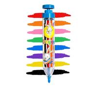 Craie de presse rotative - Crayon de 5,91 pouces | Anti-Slip Kids - Crayons de couleur rétractables 8 couleurs pour garçons filles maternelle dessin art intérieur maison voyage utilisation créative