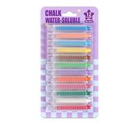 Craie de trottoir - Bâtons colorés sans poussière de 12 tons | Ensemble de dessin lisse, matériaux artistiques non toxiques pour les aires de jeux en plein air, outils artisanaux pour la classe