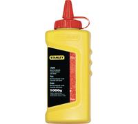 Craie pour cordeau à tracer 1000g rouge, résistante à l'eau, difficilement soluble, bouteille Ku STANLEY