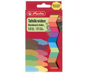 Craie pour tableau, assorti, étui carton de 12