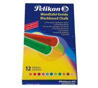 PELIKAN - craie de couleurs pour tableaux noirs 745/12, assorties dans les couleurs, ronde, contenu: 12 crayons dansun étui en carton (701367) assorties dans les G