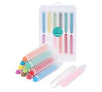 Craie Saine Pour Enfants - 12 Couleurs. Dessinez Sur Le Trottoir Sans Saleté Grâce À Une Formule Anti-poussière Et Non Toxique. Nettoyage Facile 12pcs (Emballage exquis)