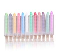 Craie torsadée sans poussière, 12 pièces de craie colorée Non toxique avec support pour trottoir