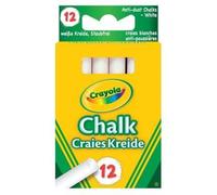 Craies blanches anti-poussières - Crayola - 12 bâtons - Résistantes - Durables - Pour enfants