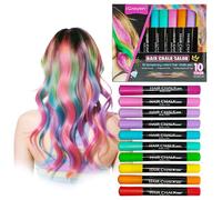 Craies Capillaires Lavables pour Enfants - 10 Couleurs, Stylos de Coloration Temporaire, Non Toxiques