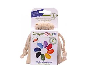 Craies Crayon Rocks Sachet 8 Cailloux 'Modern Art Color' Cire de