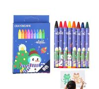 Craies de couleur - Cadeaux de fête en 8 couleurs | Crayons de cire de vacances pour enfants et fournitures scolaires - Pour anniversaire, vacances, cadeaux de fête, filles, garçons, classe, voyages à