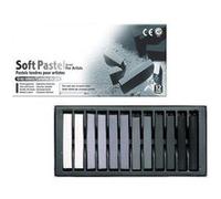 Craies Pastel Sec Carré Camaieu De Gris Assortie - Boite De 12