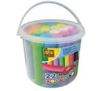 Craies pour trottoir seau de 22 pcsSES Creative Multicolore, 2 an(s), Garçon/Fille, 22 craies de 8 couleurs différentes (1 craie de trottoir noire incluse !), 22 pièce(s), Seau Multicolore G