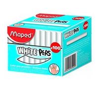 Craies scolaires Maped - Boîte de 100 craies blanches sans poussière G