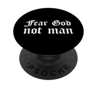 Craignez Dieu et Non l'homme - Guerrier chrétien du Christ PopSockets PopGrip Adhésif