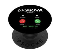 Craiova Appelle City Trip Roumanie Emigration PopSockets PopGrip Adhésif