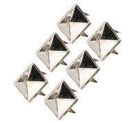 Crajoutons à Pointe, 100pcs 10 Mm-15 Mm Couir Pyramide Pyramide Punk Rivets 4 Graw Metal Studs Silver for Bracelets Clothing Shoes Handbag Sac à Main (15 mm)