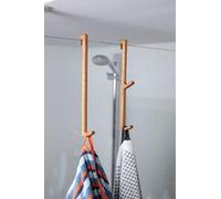 Craman Crochets de serviette en bois pour portes de douche, crochets de douche modernes, cadeau de décoration d'intérieur, N22 Allemagne (double crochet rond, 6-8 mm)