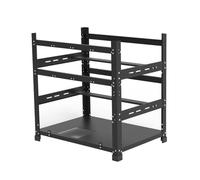 Crame de plate-forme minière | Rack de boîtes d'extraction ouverte | GPU du titulaire fixe avec support à double alimentation | Organisateur de cartes graphiques Organisateur Sturdy Metal Cadre pour l