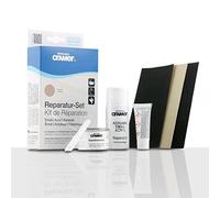 Cramer Kit de réparation pour céramique, émail & acrylique, beige Bahama CRA16250DE pour écaillage et rayures - Kit : mastic 2 composants, durcisseur, vernis de réparation, mastic, abrasif, 66105 8