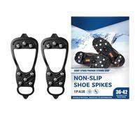 Crampon À Glace pour Chaussures,2 Pièces 8 Agrafes Antidérapant Pointes Randonnée Hivernale | Crampons De Traction pour Bottes sur Neige,pour Randonnée Escalade Alpinisme