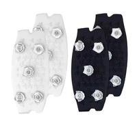 Crampon Antidérapent, 2 Paires Crampons Pointes Antidérapent, Glace Traction Crampons Neige Grips, Chaussures Anti-Slip Crampon pour Alpinisme Marche Randonnée Jogging