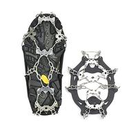 Crampon Crampons Traction Tarcles 19 Spikes Acier Inoxydable Poignées antidérapantes antidérapantes Snow Shoes Bottes Marcher Escalade Fête de pêche Randonnée en Hiver (Color : Black M)