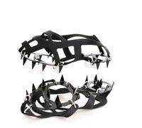 Crampons 1 Pair 18 Teeth Anti-Slip Ice Snow Grips Shoe Boot Traction Cleat Spikes Crampon Shoes Boots Covers pour randonnée hivernale(L Size EU 41-46)