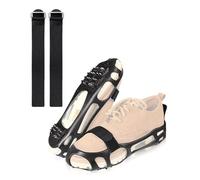 Crampons 2Pcs Studs Anti-Skid Crampons Shoe Cover Straps for Climbing Snow Ice Adjustable Magic Paste Strap for Shoes pour randonnée hivernale