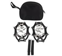 Crampons à Glace en Acier Inoxydable à 19 Dents, Pointes antidérapantes pour Chaussures de Montagne, Crampons de randonnée en extérieur avec Harnais élastique et Bande de Fixation, (XL 19 Dents)