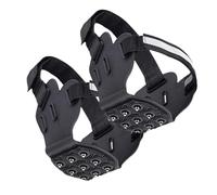 Crampons à glace pour bottes | 9 crampons de traction sur neige | Crampons de traction sur glace avec 9 crampons - pour la marche d'hiver, la course, la randonnée, l'escalade, la pêche en plein air