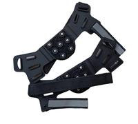 Crampons à glace pour chaussures à 7 crampons réglables antidérapants | Chaussures antidérapantes avec bandes réfléchissantes pour l'hiver, la randonnée, la pêche, la marche, l'escalade