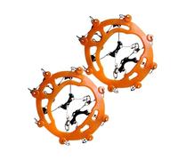 Crampons à glace pour chaussures - Améliore la traction par temps froid, disposition des crampons en métal antidérapant, aide à la stabilité améliorée pour les chaussures sur les sentiers glacials, éq