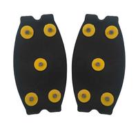Crampons à glace pour chaussures - Poignées de traction d'hiver de 10,7 cm | Ensemble de crampons à neige en silicone - 42 g - Pointes antidérapantes en silicone léger avec 5 clous métalliques pour la