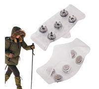 Crampons à glace Stei-geisen Traction Crampons pour chaussures d'hiver, crampons à 5 dents, pour l'alpinisme, la randonnée, les chaussures de ski, les chaussures de randonnée, le camping