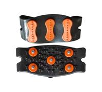 Crampons à neige : poignées antidérapantes en 2 pièces avec sangles réglables, pour bottes et chaussures antidérapantes portables, marche en hiver, course, randonnée, escalade, mon